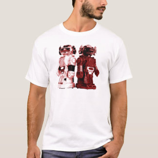 Camiseta t-shirt vermelho dos robôs
