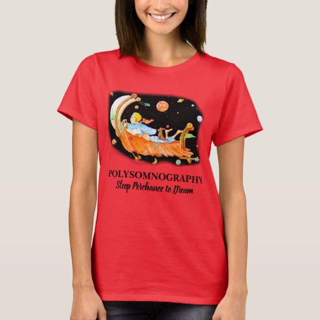 Camiseta T-Shirt Vermelho POLYSOMNOGRAPHY (Frente)