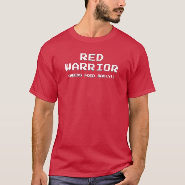 Camiseta T-Shirt Vermelho (Precisa De Comida Mal!) (Frente)