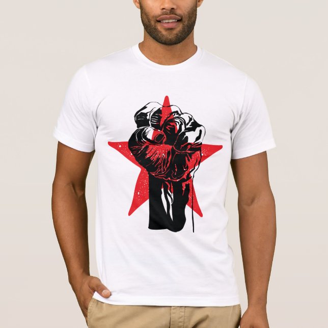 Camiseta T-shirt vermelhos de Ernesto Che Guevara do punho (Frente)