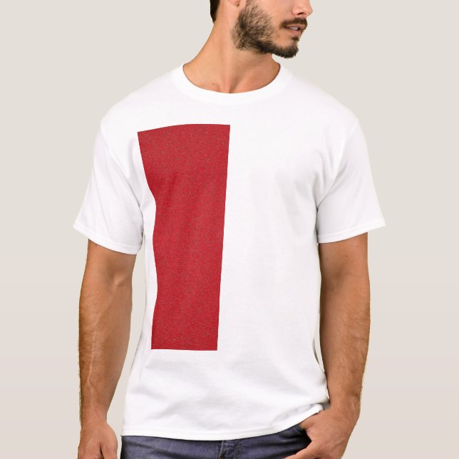 Camiseta T-Shirt Vertical Red Noise Accent - Personalizável (Frente)