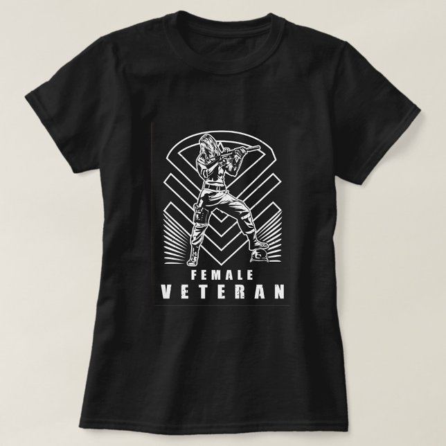 Camiseta T-Shirt Veteran Feminino (Female Vet Black T-Shirt!)