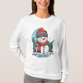 Camiseta T-shirt vetora Snowman