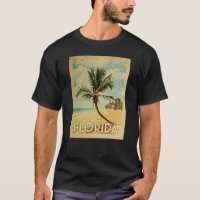 T-shirt Viagens vintage da Flórida - Beach