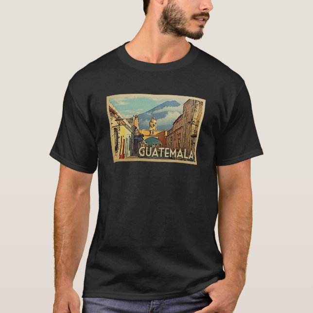 Camiseta T-shirt Viagens vintage da Guatemala (Frente)