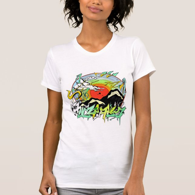 Camiseta T-Shirt Vibrant Mountain Vinil Grafite (Frente)