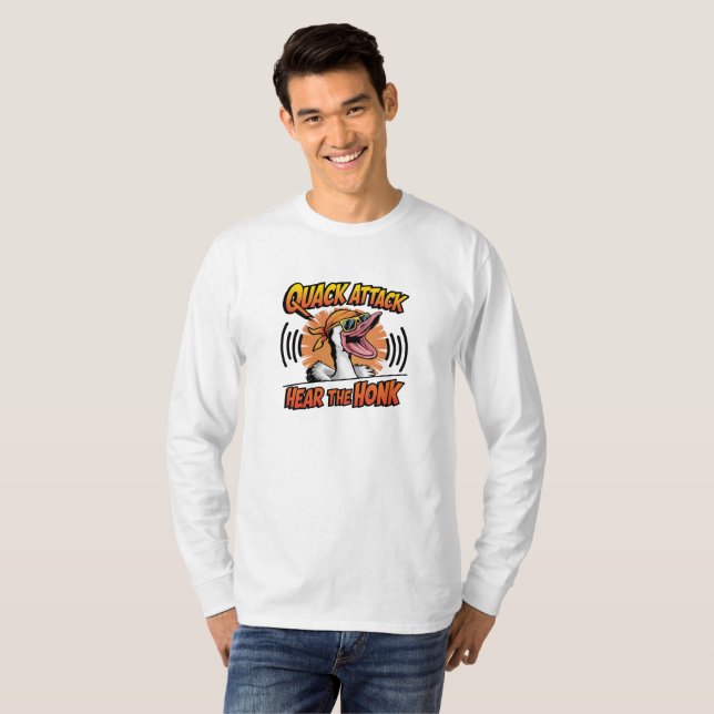 Camiseta T-Shirt Vibrant Quack Attack Long Sleeve (Frente Completa)