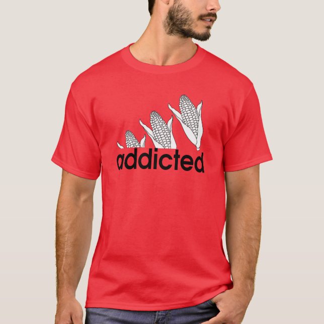 Camiseta T-shirt viciado do milho de Nebraska (Frente)