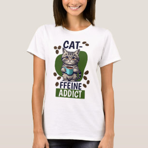 Camiseta T-Shirt Viciado em Alimentos para Gatos
