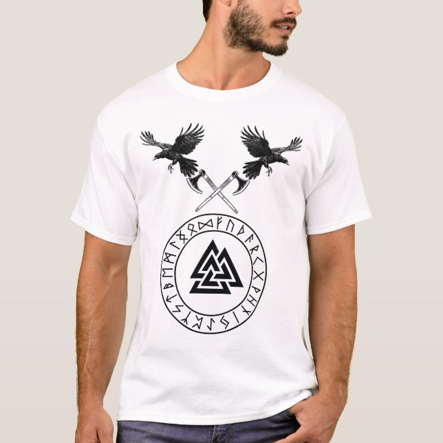 Camiseta T-Shirt Viking Autêntico | Norse Mythology Roupa (Frente)