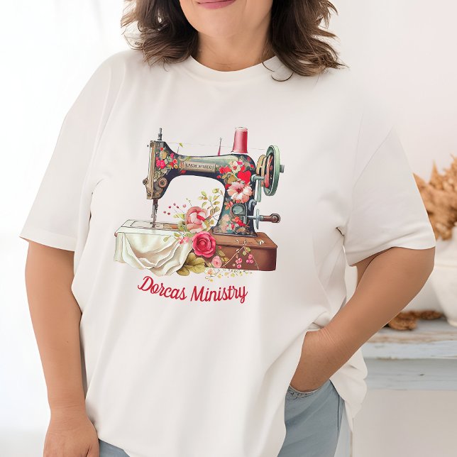 Camiseta T-Shirt Vintage Sewing Machine (Criador carregado)