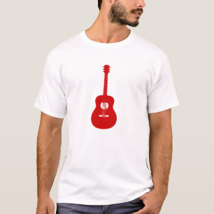 Camiseta T-Shirt violão vermelho