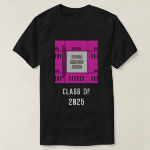 Camiseta T-Shirt Violeta de Quadro Aberto Personalizável