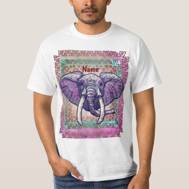 Camiseta t-shirt violeta elefante (Frente)