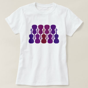 Camiseta T-Shirt Violino De Fade Roxo