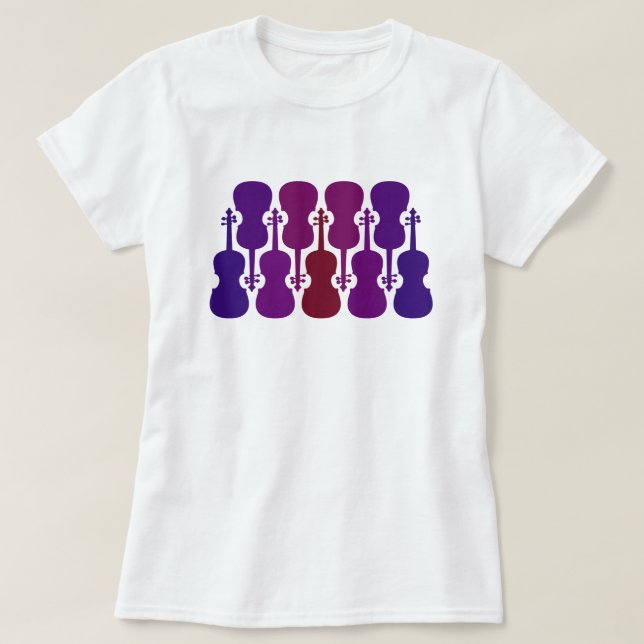 Camiseta T-Shirt Violino De Fade Roxo (Frente do Design)