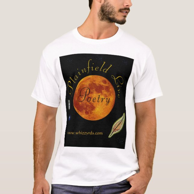 Camiseta T-shirt vivo da poesia de Plainfield (Frente)