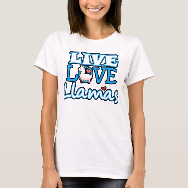 Camiseta T-shirt vivo dos lamas do amor (Frente)