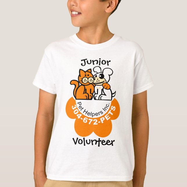 Camiseta T-shirt voluntário do júnior (Frente)