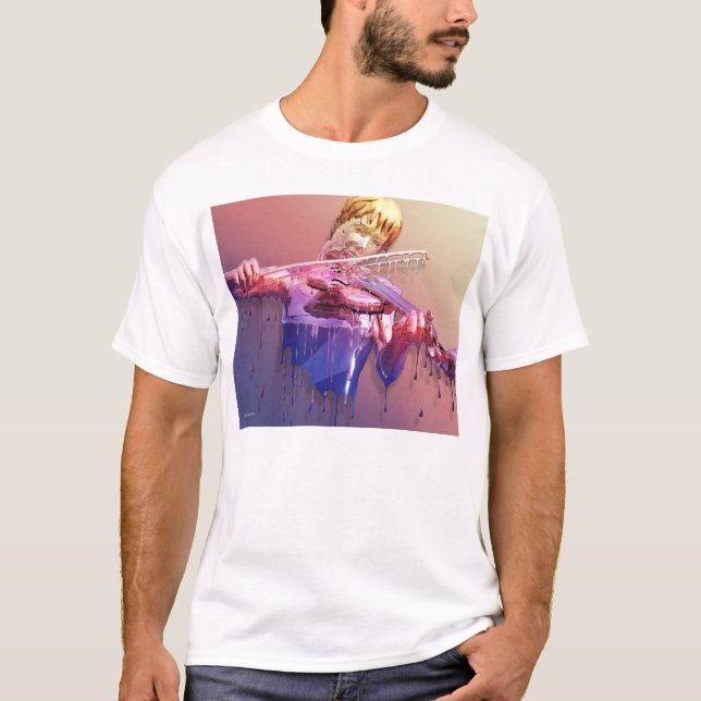 Camiseta T-shirt Weeping do violino (Frente)