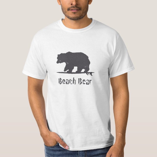 Camiseta T-Shirt White Beach Bear (Frente)