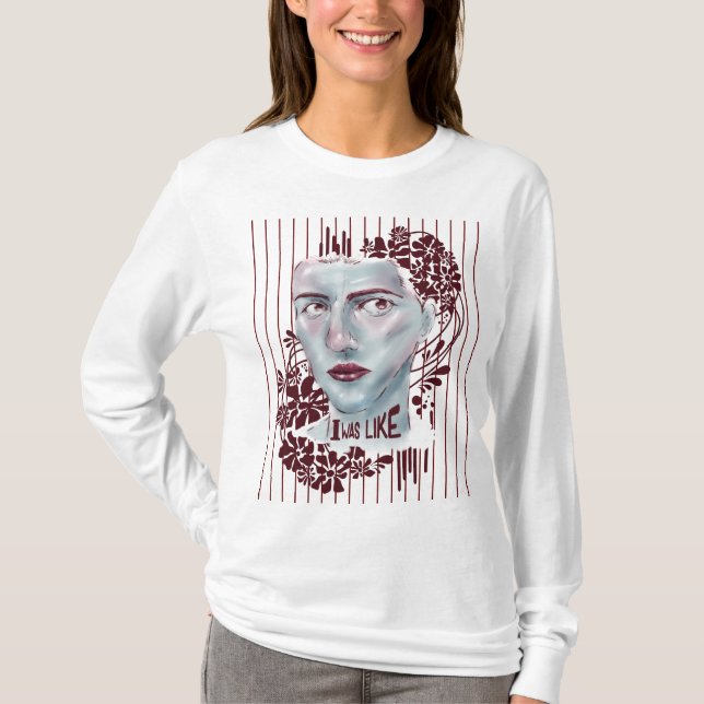 Camiseta T-Shirt White Long Sleeve I Parecia Strike (Frente)