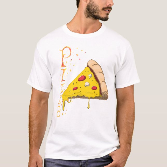 Camiseta T-shirt with artistic print of Specter Pizza.  (Frente)