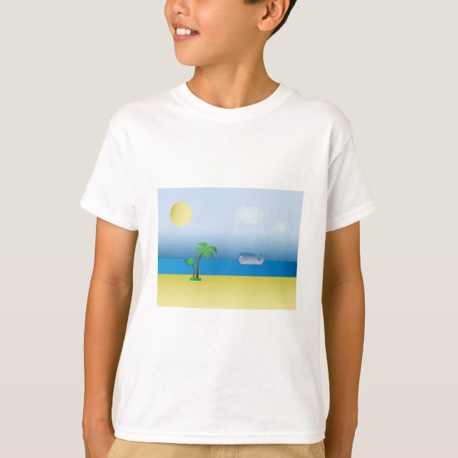 Camiseta T-Shirt with cartoon whale (Frente)