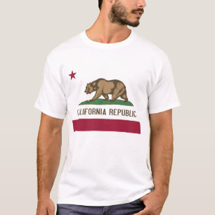Camiseta T Shirt with Flag of California State USA