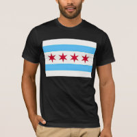 T Shirt with Flag of Chicago, EUA