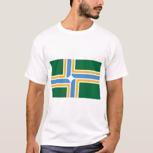 Camiseta T Shirt with Flag of Portland, Oregon
