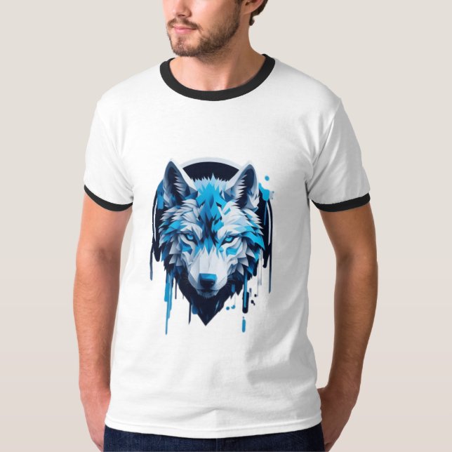 Camiseta T-shirt with Wolf Design (Frente)