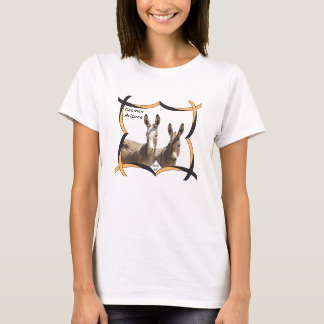 Camiseta T-Shirt, Women, Donkeys, Oatman, Arizona (Frente)
