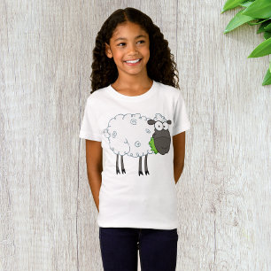 Camiseta T-shirt Woolly das meninas dos carneiros