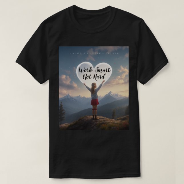 Camiseta T-Shirt Work Smart not Duro (Frente do Design)