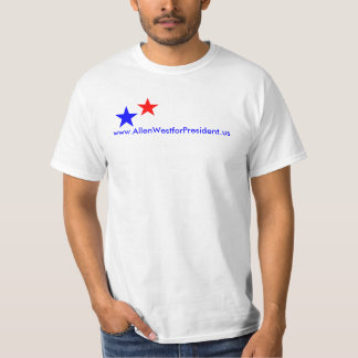 Camiseta T-shirt, www.AllenWestforPresident.us