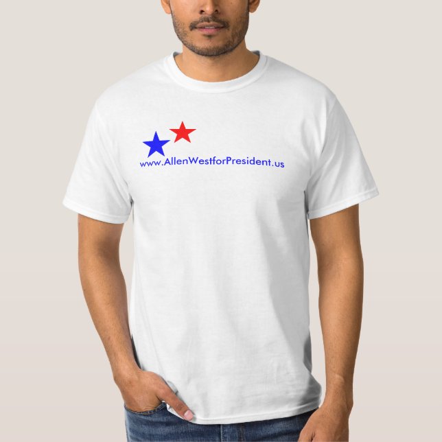Camiseta T-shirt, www.AllenWestforPresident.us (Frente)