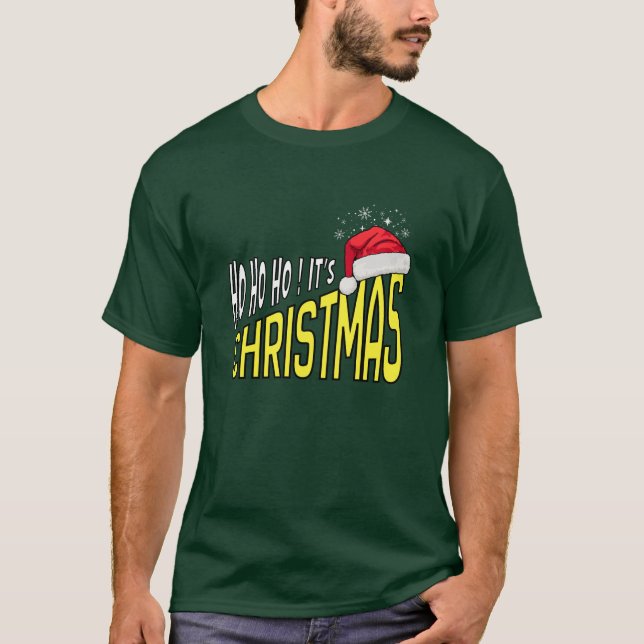Camiseta T-Shirt : Yay! It's Christmas (green) (Frente)