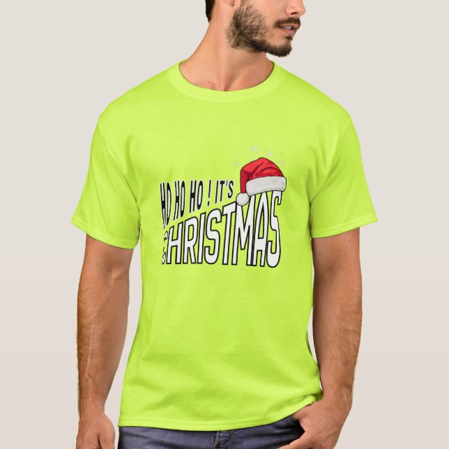 Camiseta T-Shirt : Yay! It's Christmas (lime) (Frente)