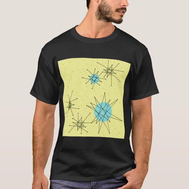 Camiseta T-Shirt Yellow Iconic Atomic Starbursts (Frente)