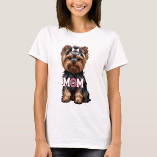 Camiseta T-Shirt Yorkie Mom