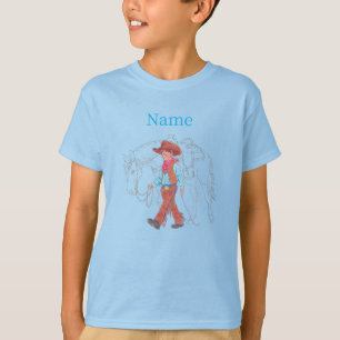 Camiseta T-Shirt Young Cowboy and Horse