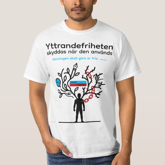 Camiseta T-shirt — Yttrandefrihet (Frente)