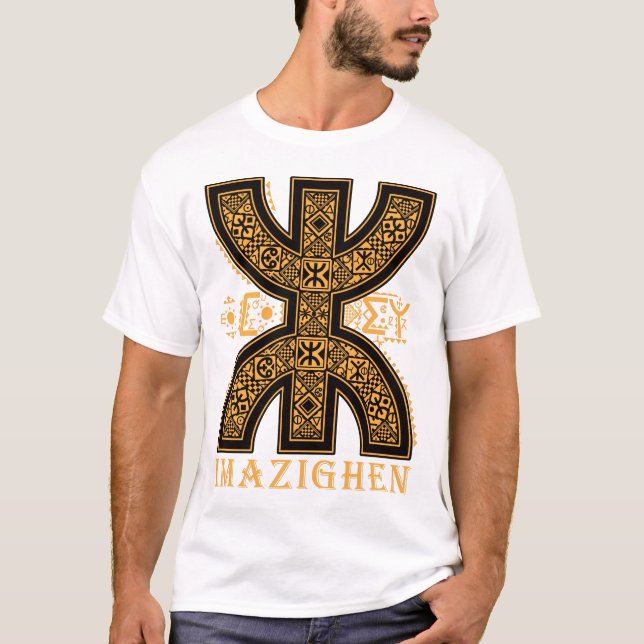 CAMISETA T-SHIRT Z AMAZIGH MON BEAU MOTIF DE LA CULTURE BER (Frente)
