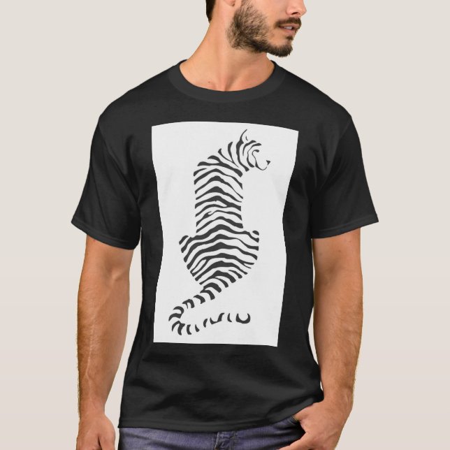 Camiseta T-shirt Zebra Negra e Branca (Frente)