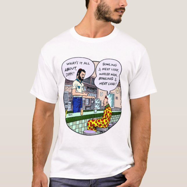 Camiseta T-shirt Zippy #1 do homem do silencioso (Frente)