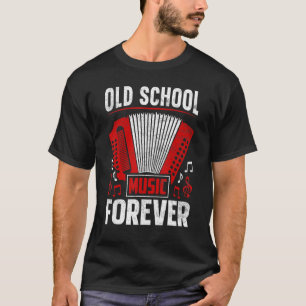 Camiseta T-ShirtAir Accordion Player Antiga Música Escolar 