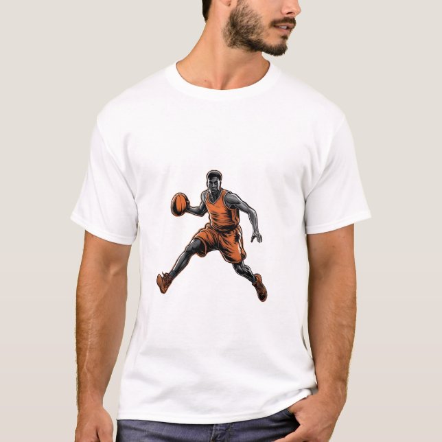 Camiseta T-Shirtball tshirt, basquetebol personalizado, (Frente)