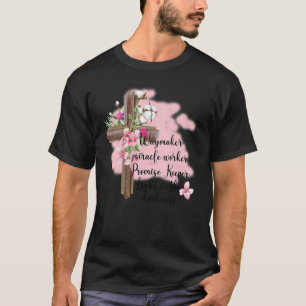 Camiseta T-ShirtFloral Jesus Cross Waymaker Milagre