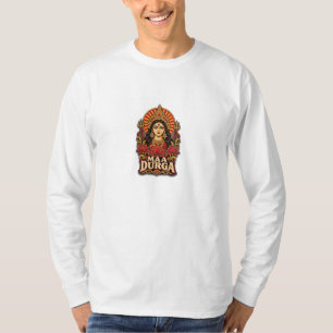 Camiseta T-ShirtMaa Durga Deusa Hindu T-Shirt Vintage Des